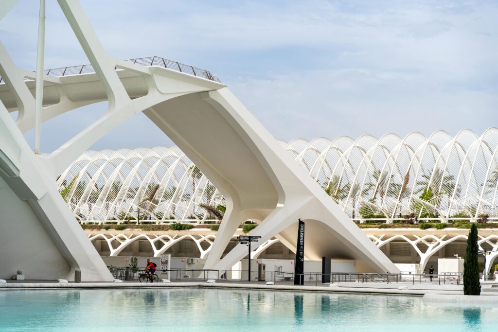 Explore the futuristic design of the City of Arts and Sciences in Valencia, Spain. A blend of innovation and beauty.